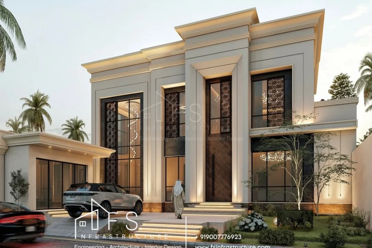 Singh's Kothi modern house by F.S. Infrastructure