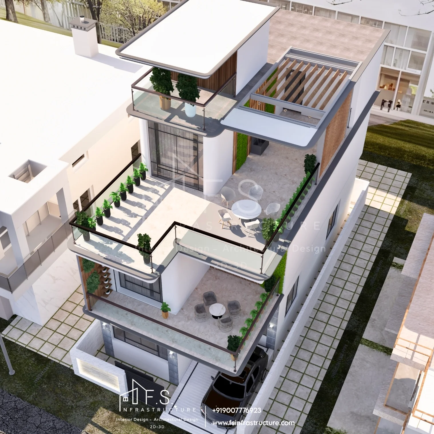 Shantineer Contemporary Residential Home Elevation