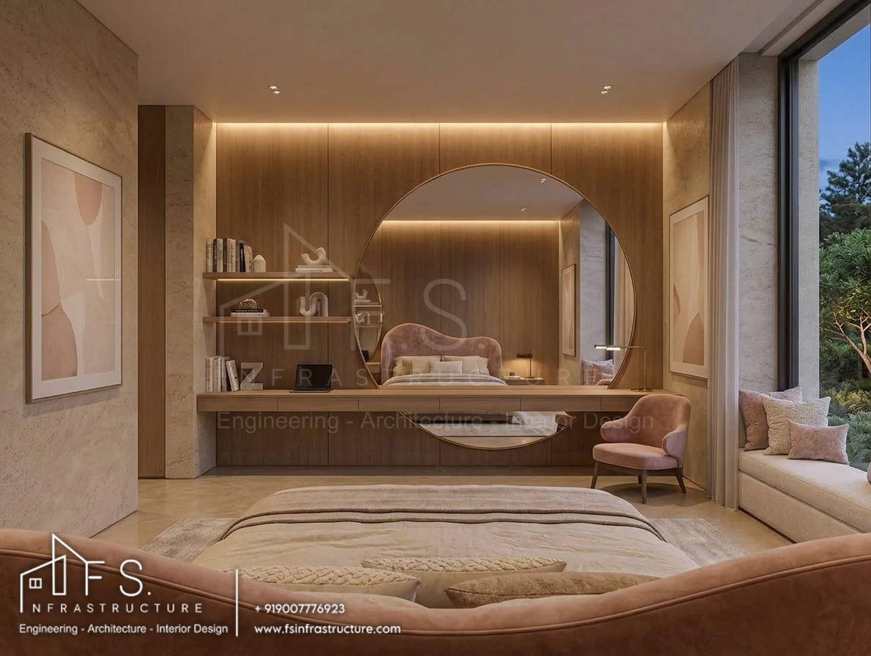 Khan's Mansion — Daughter's bedroom · Study & dressing