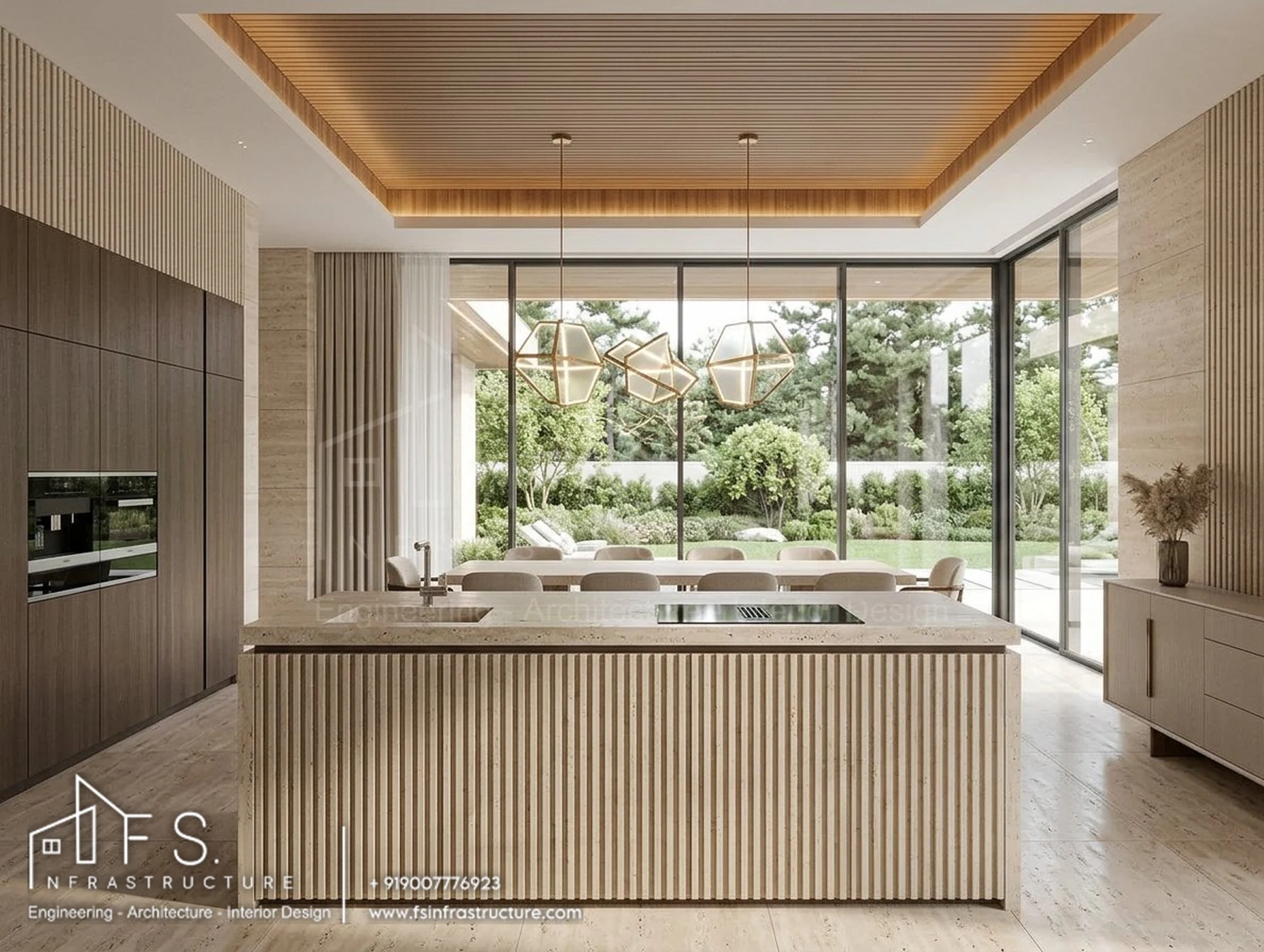 Khan's Mansion — Kitchen · Island view