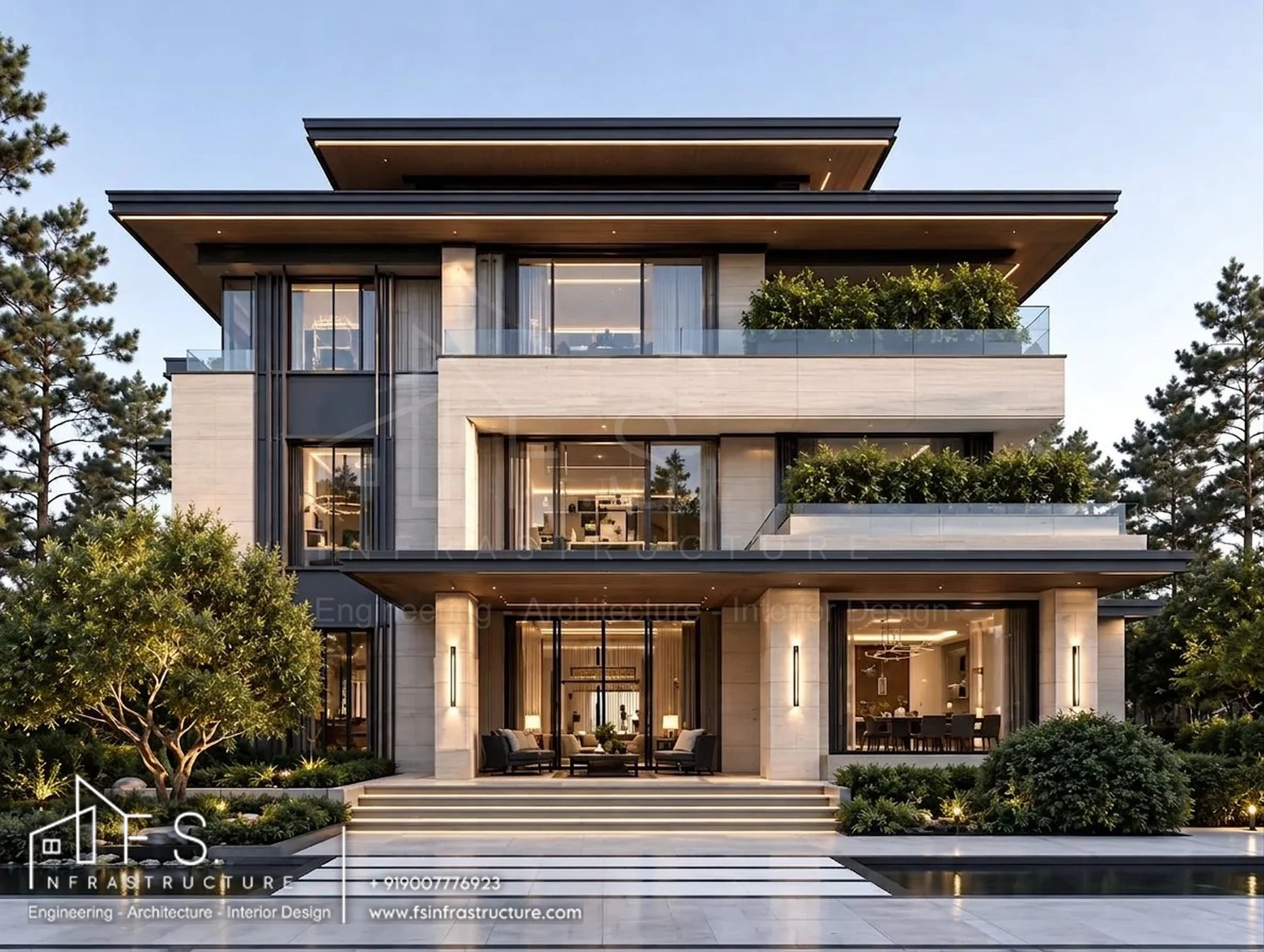 Khan's Mansion — Layered flat rooflines