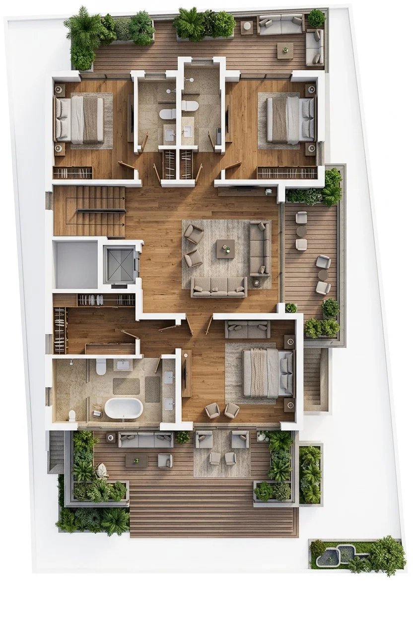 Khan's Mansion — First Floor — 3D plan