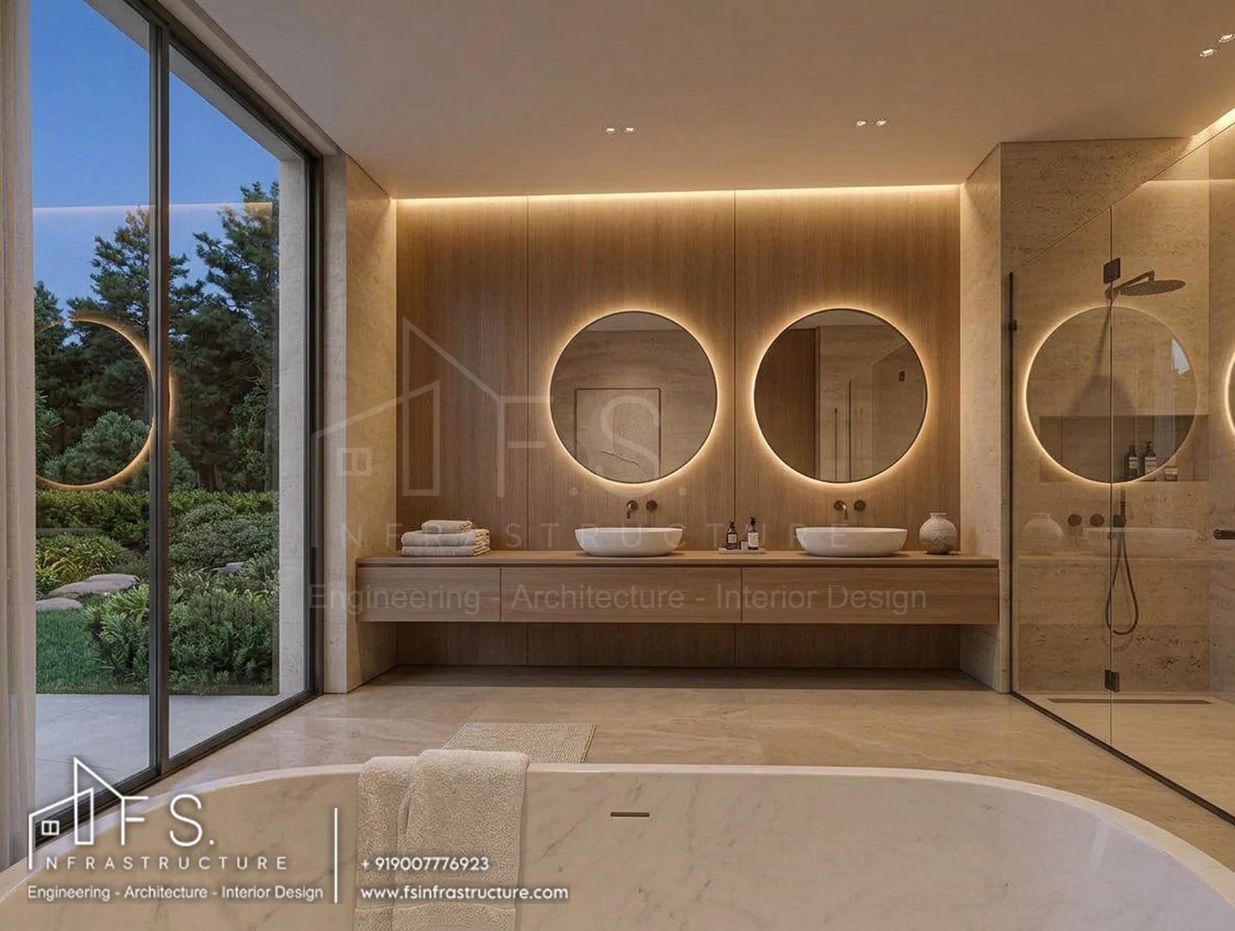 Khan's Mansion — Master bath · Vanity