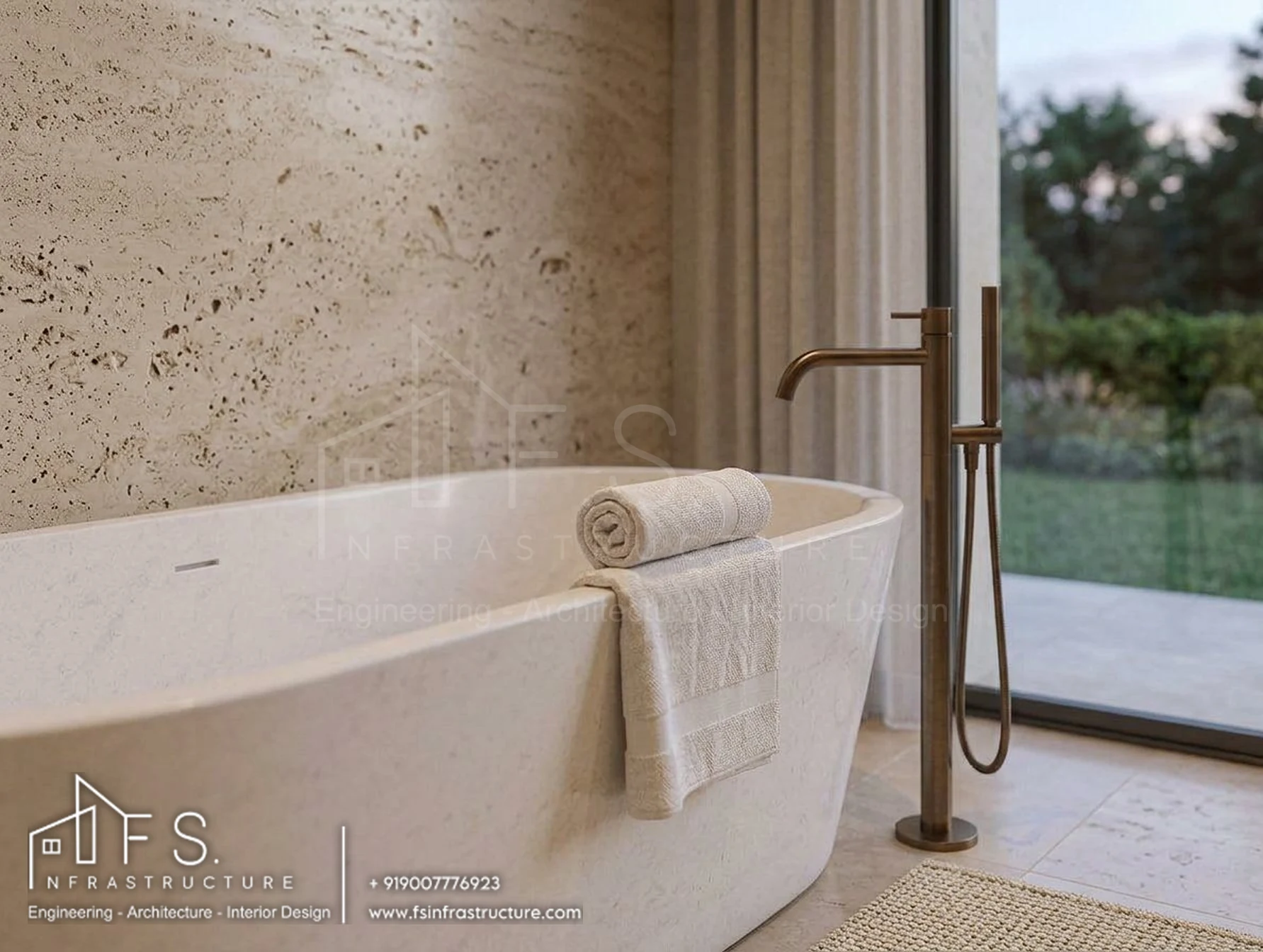 Khan's Mansion — Master bath · Detail