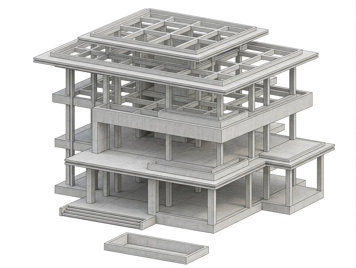 Khan's Mansion — Structural frame, 3D