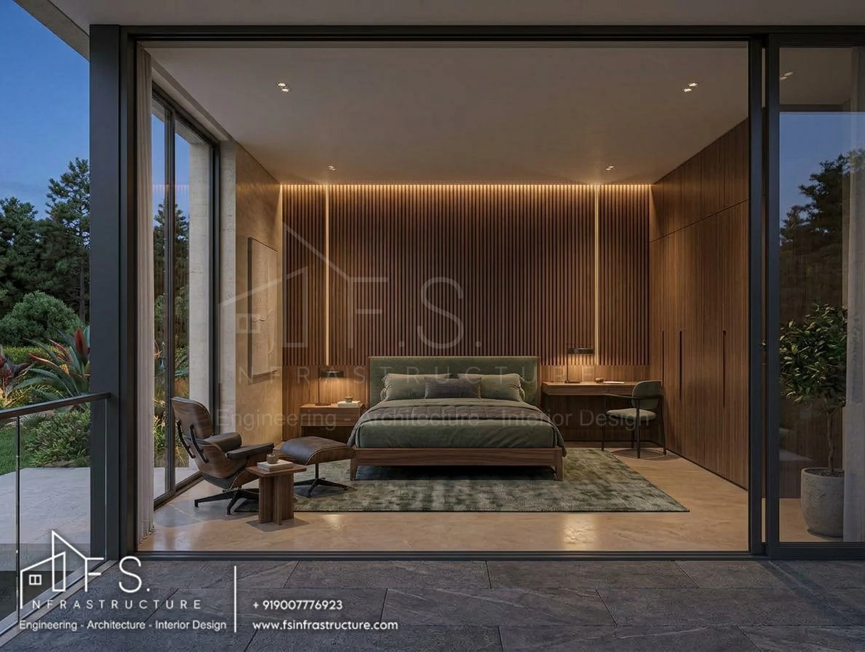 Khan's Mansion — Bedroom 3 · Balcony view