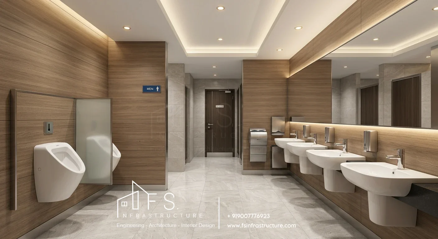 Male restroom luxury interior design styling
