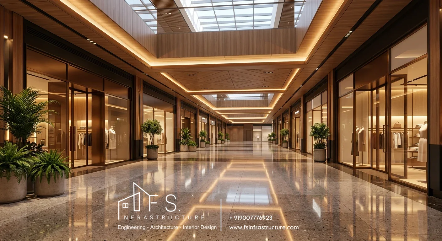 GIDI Mall wide retail corridor interior design
