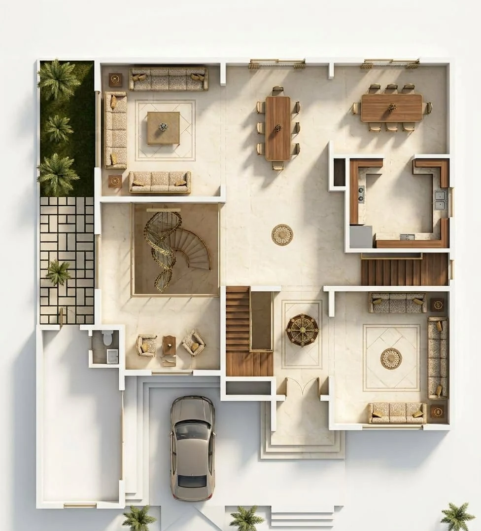 Avani Villa — Ground Floor — 3D plan