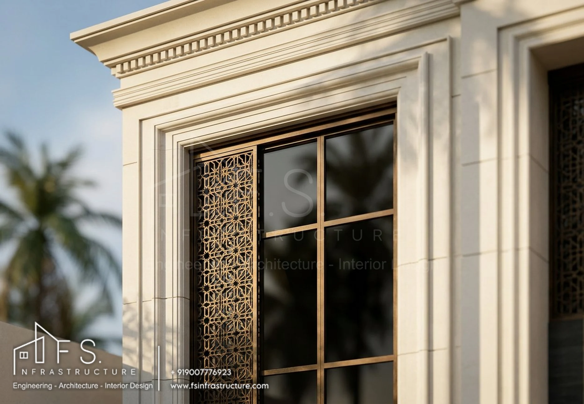 Avani Villa — Mashrabiya screen detail