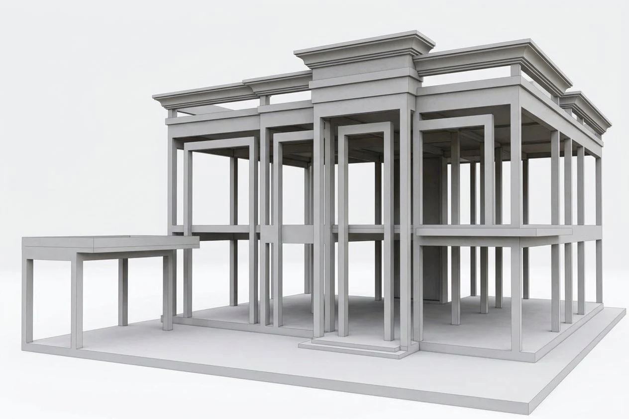 Avani Villa — Structural frame, 3D