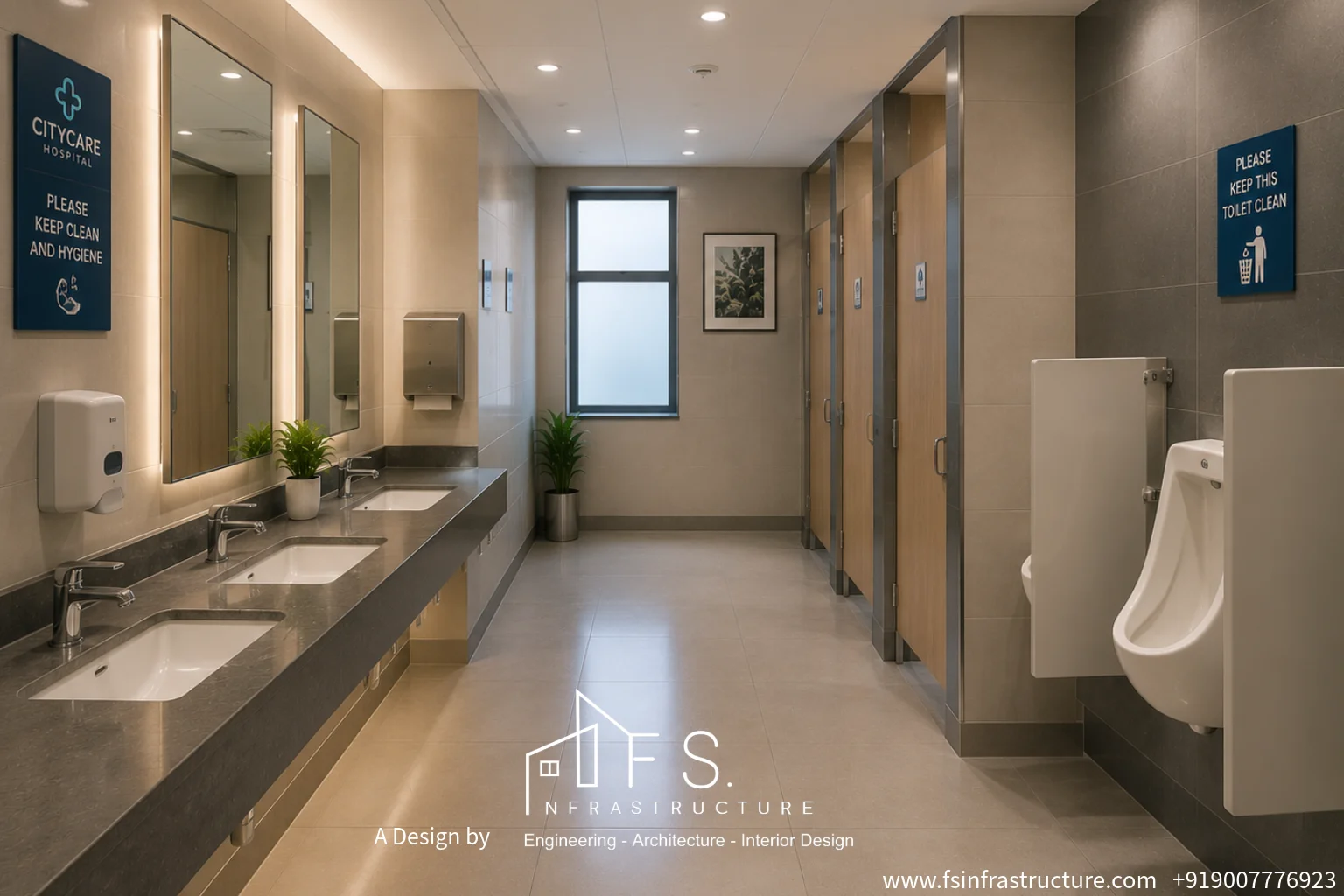Citycare Hospital public toilet hygiene layout