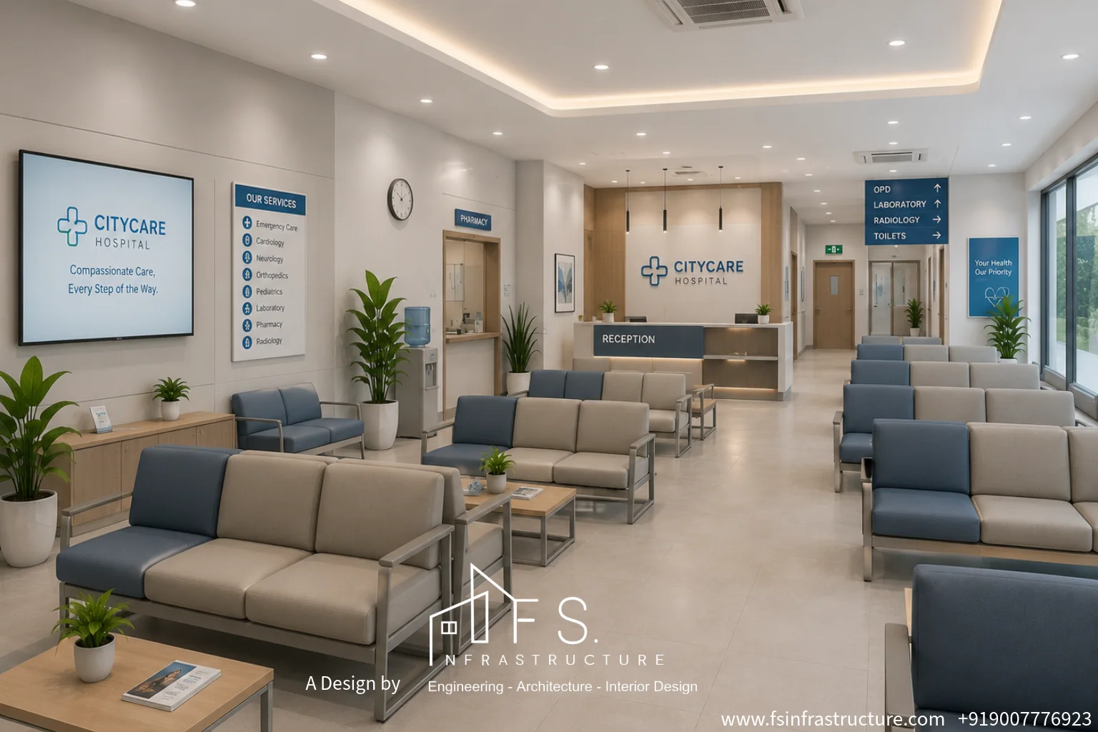 Citycare Hospital patient waiting area interior