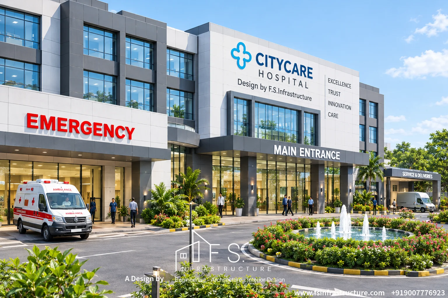 Citycare Hospital Pvt Ltd campus exterior, Hooghly, West Bengal