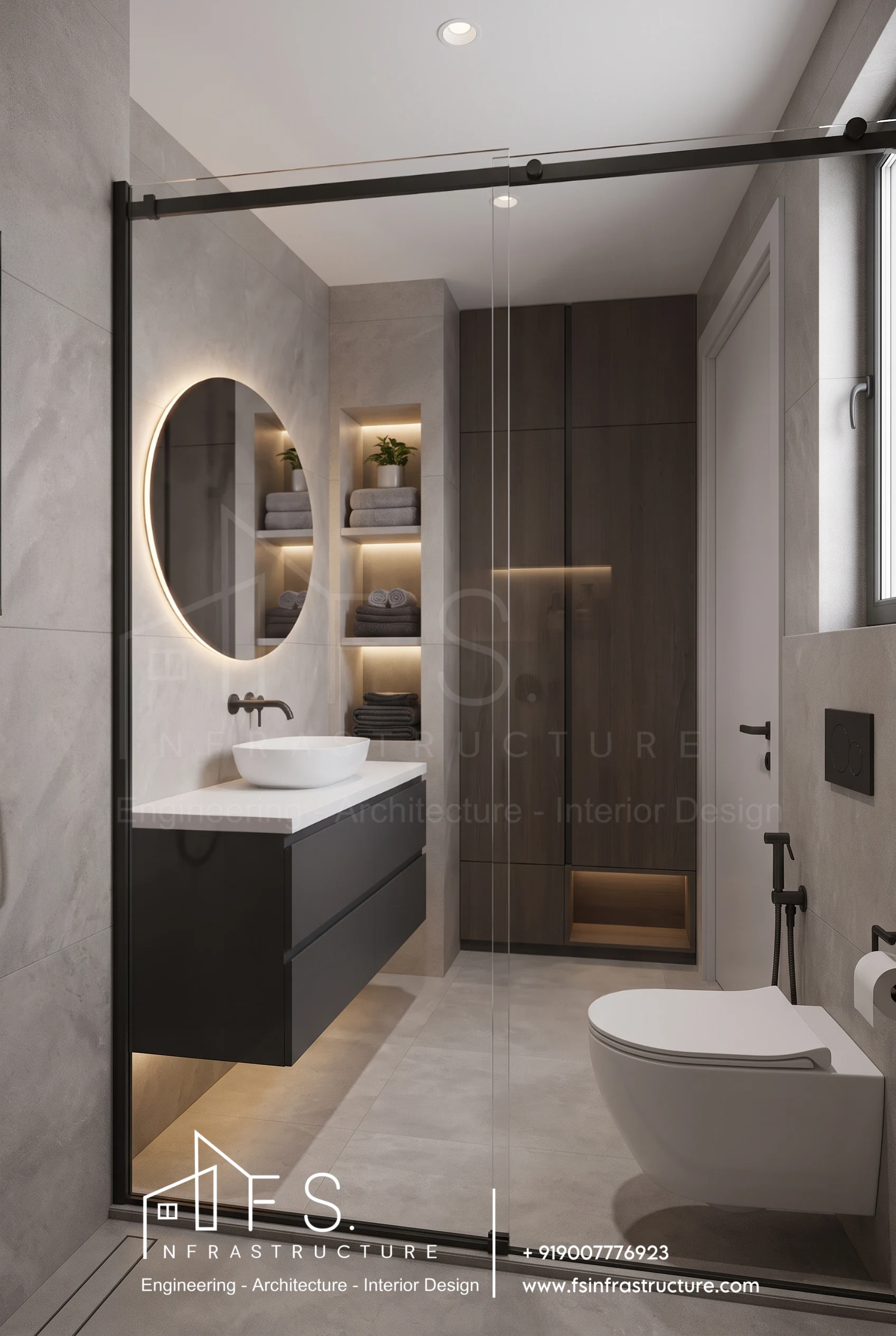 Modern common bathroom interior design 2