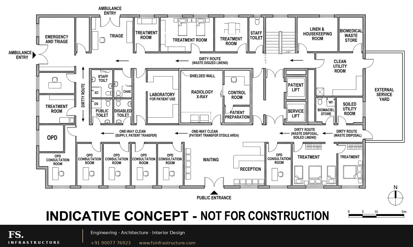 Citycare Hospital ground floor indicative blueprint plan