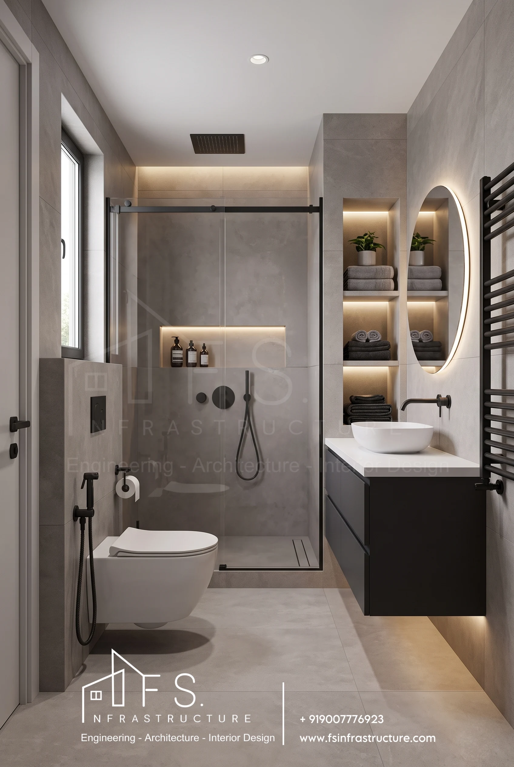 Modern common bathroom interior design 1