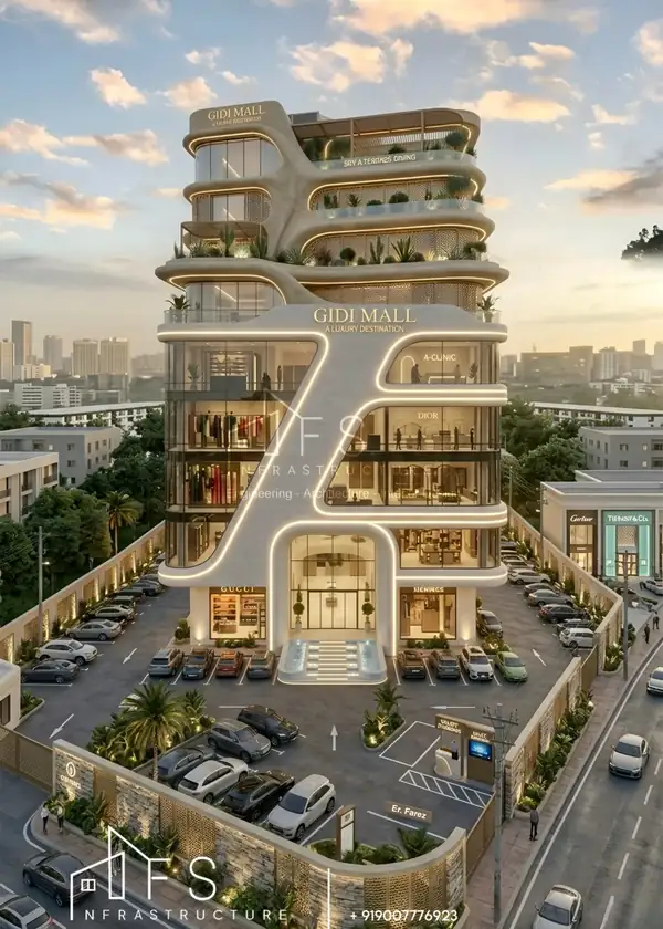 Gidi Commercial Mall 7-story facade engineering