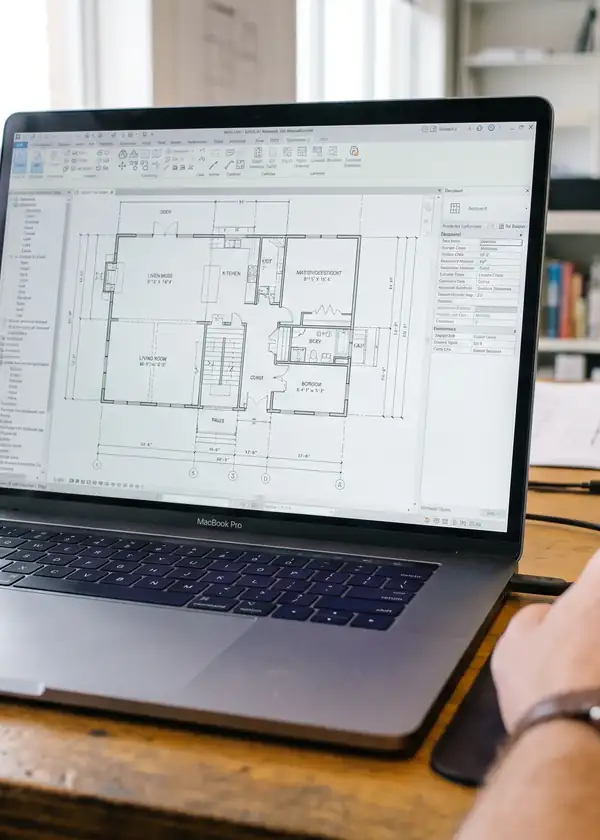 Detailed architectural working sections and structural elevations