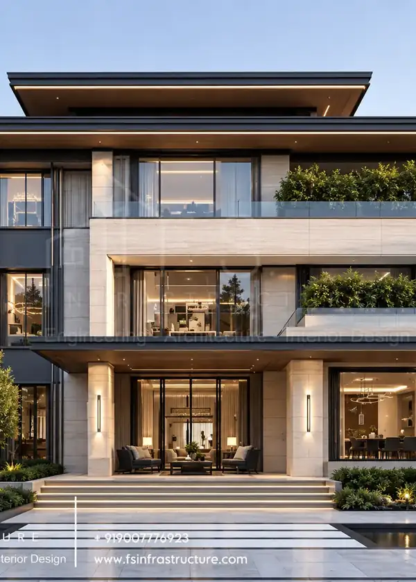 Khan's Mansion classical modern elevations