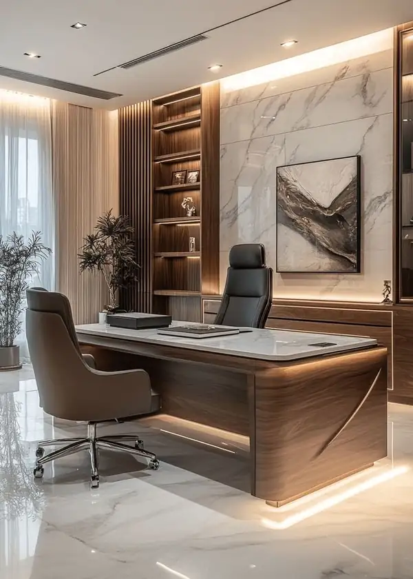 Modern corporate executive workspace interior