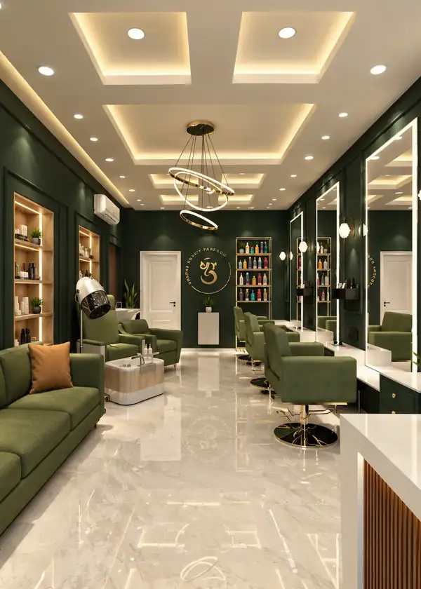 Luxury spa and salon aesthetic interior planning
