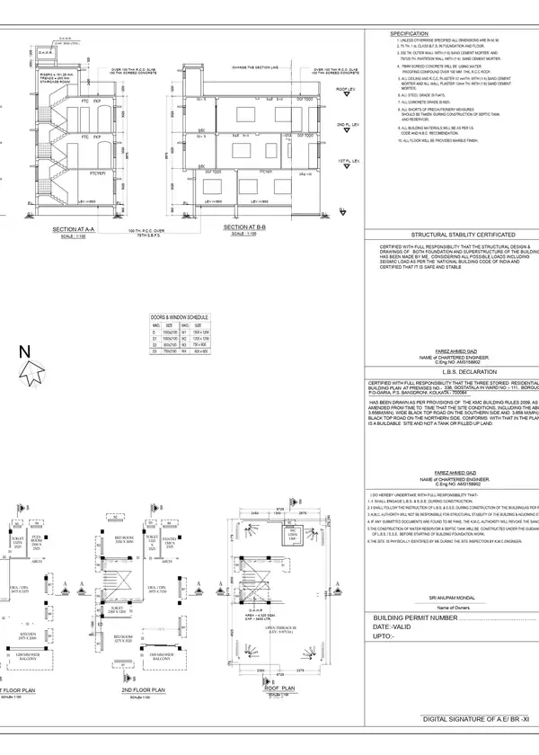 KMC and Municipal sanction drawings and statutory compliance